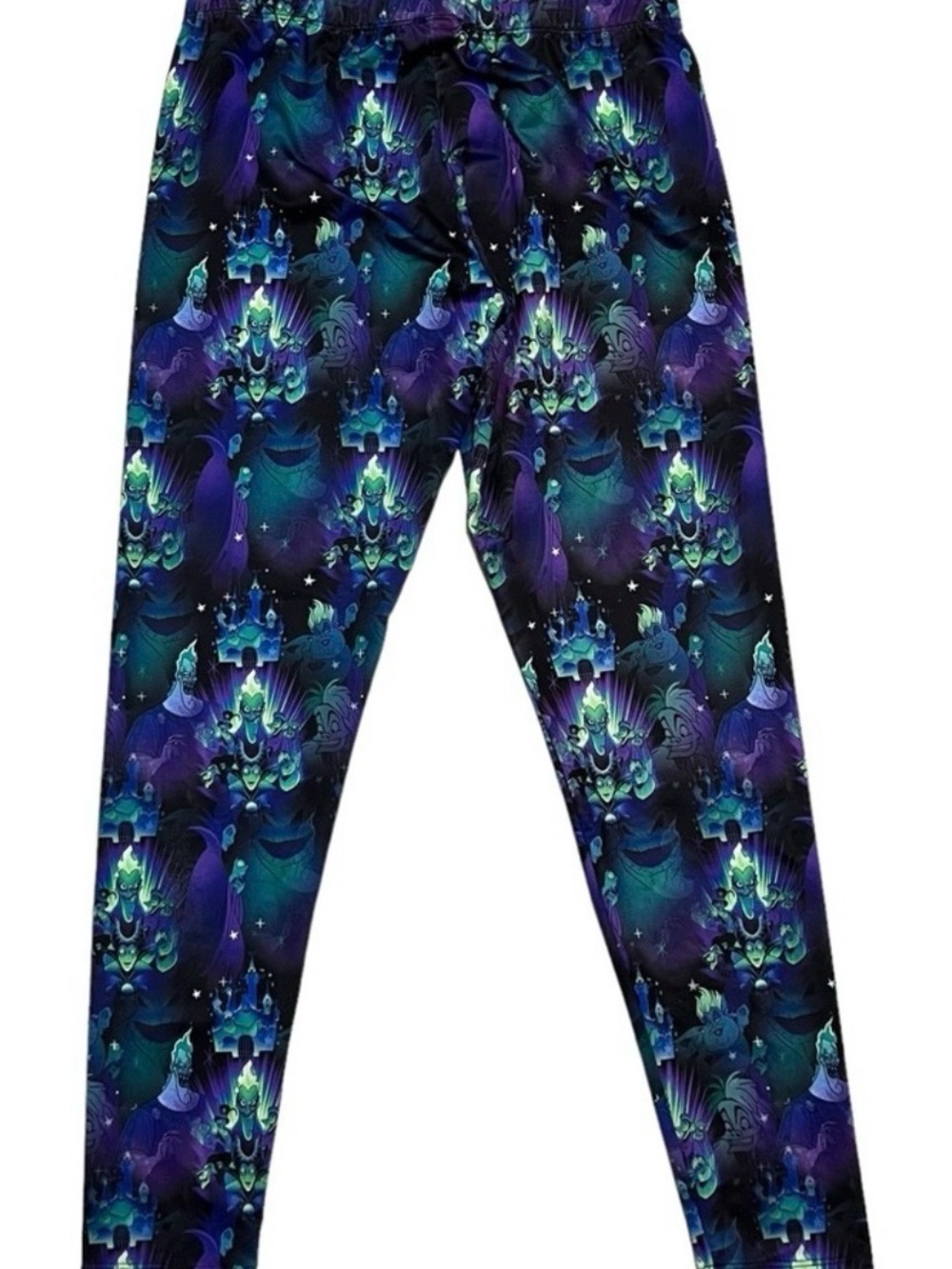 Disney Girls' Purple and Teal Villain Print Leggings